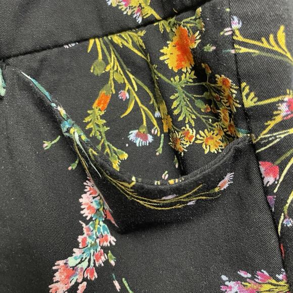 Worthington Women's Black Floral Print Ankle Pants Size 16P - Picture 5 of 16